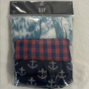 GAP Men's Boxer Shorts Trio - Tie-Dye, Checkered, Anchor Print